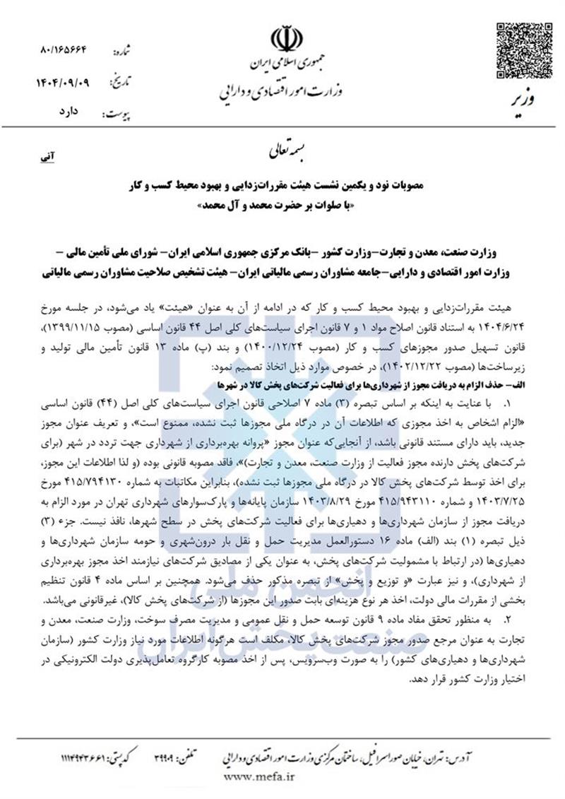 پروانه-بهره-برداری-شهرداری‌ها-مخل-کسب-کار-و-مقرره زائد-شناخته-شد