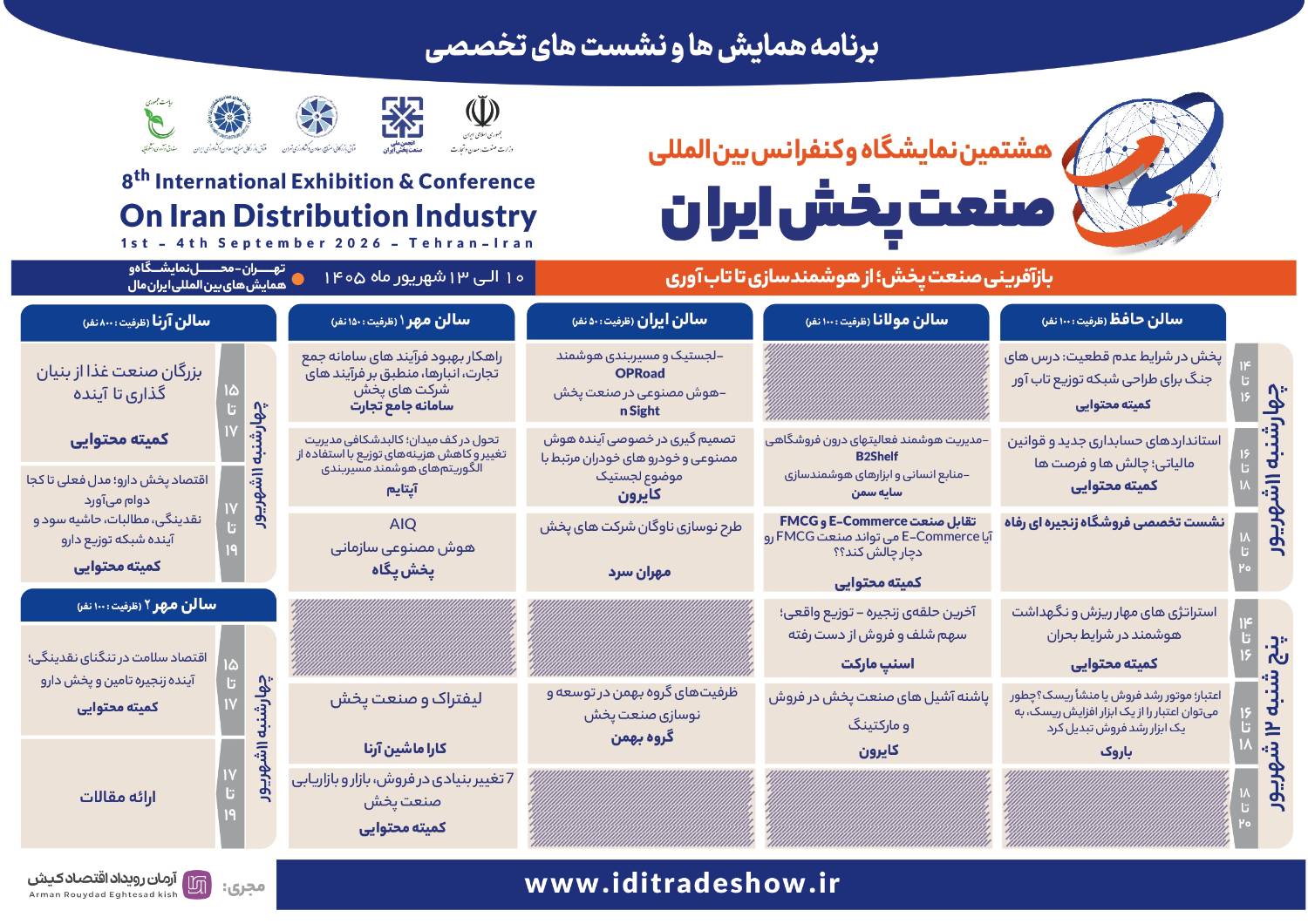 جدول کامل نشست‌های تخصصی هشتمین نمایشگاه صنعت پخش ایران